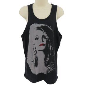 Britney Spears Collection Womens Small Black Cotton Graphic Print Tank Top Shirt